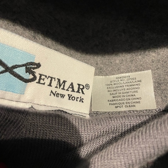 Vintage Betmar NY 100% wool hat with tie winter warm gray one size - Picture 7 of 7